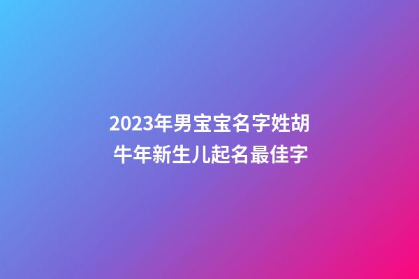 2023年男宝宝名字姓胡 牛年新生儿起名最佳字